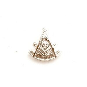 Vintage Masonic Sterling Silver Coat Lapel Pin Free Masons